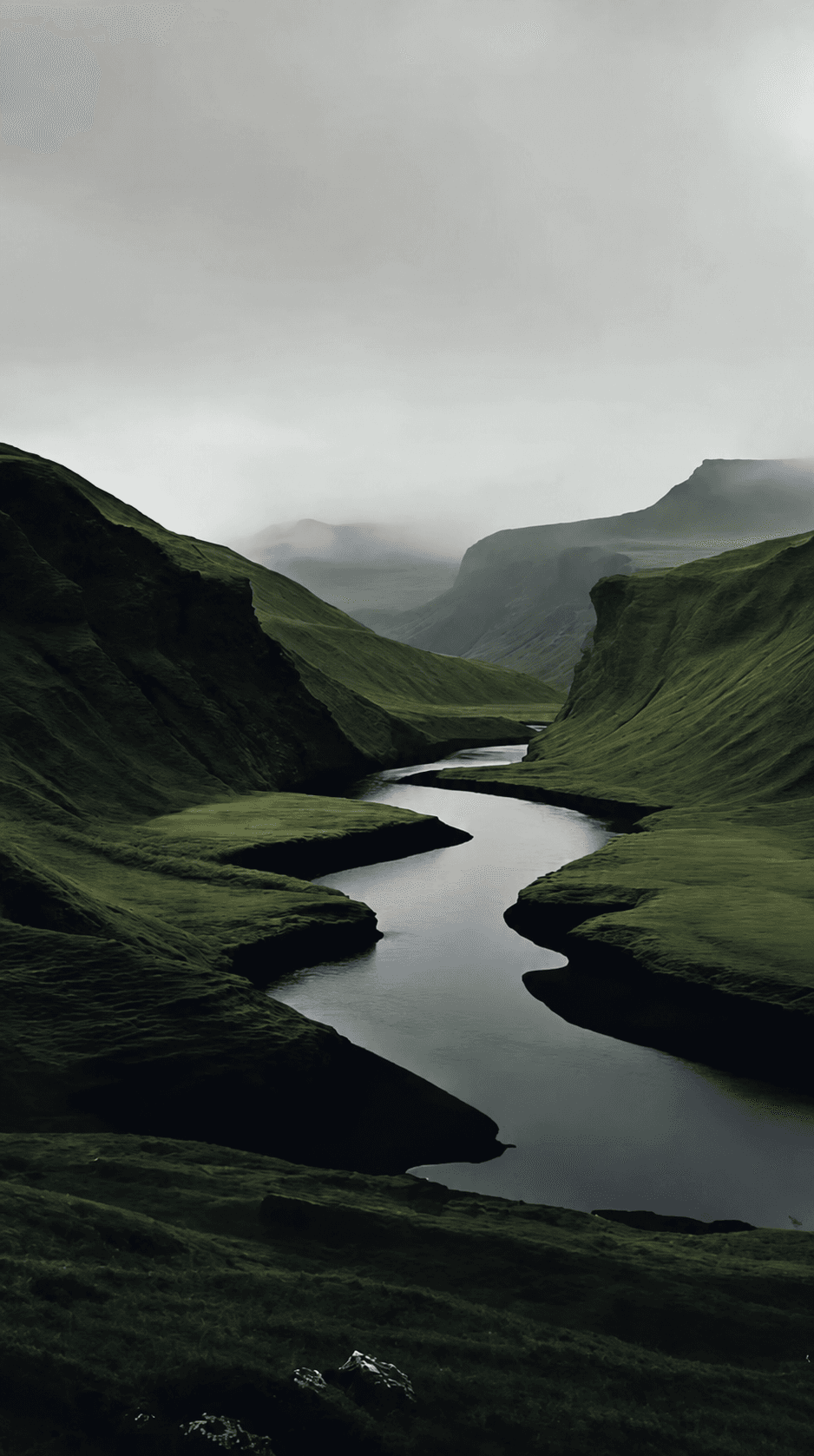 OF NATURE — winding river through green hills