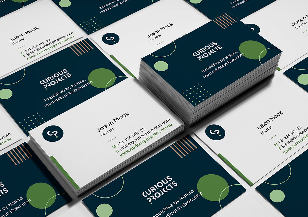 Curious Projects business cards