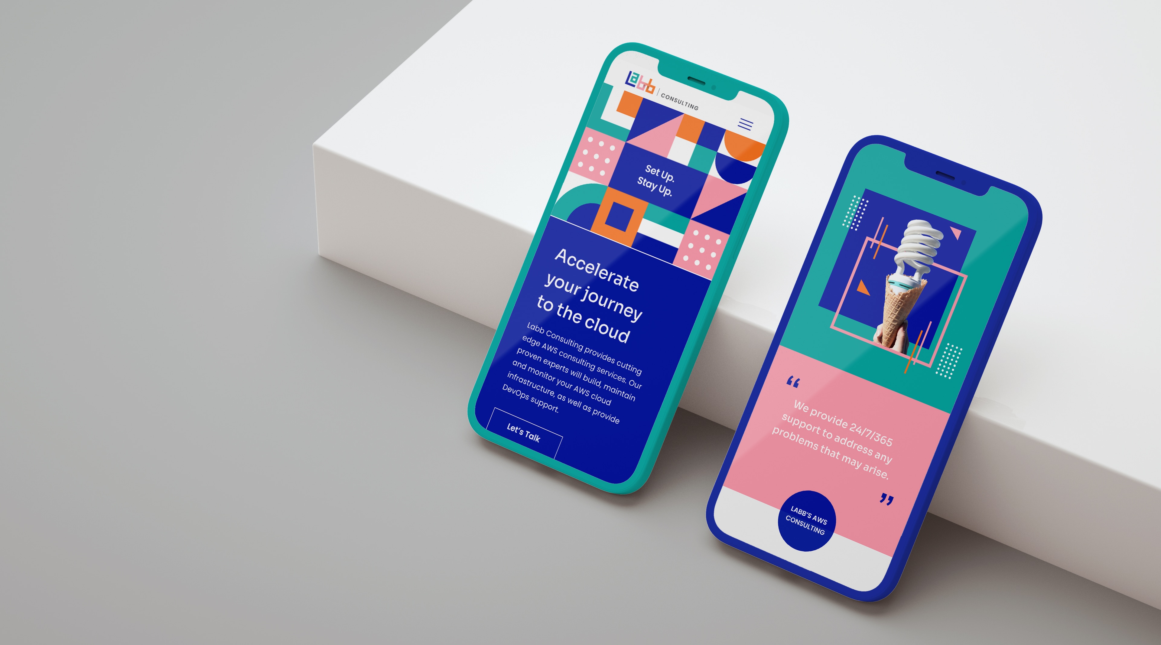LABB mobile website mockups