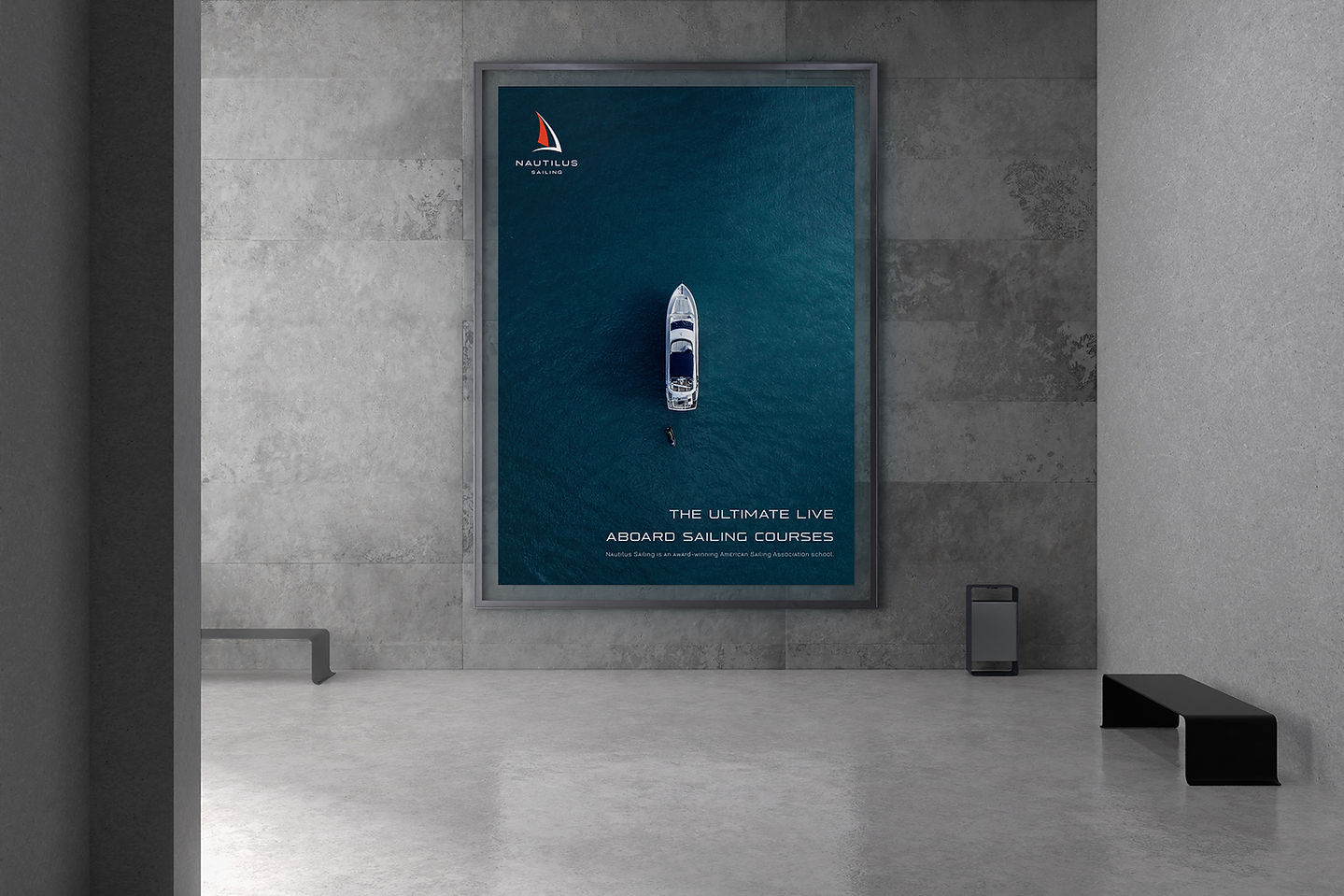Nautilus Sailing billboard poster mockup